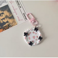 Plate Keychain (Black-Pink)